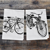 Bike Diagram & Vintage Cruiser Bicycle Kitchen Towels - 2 Pack