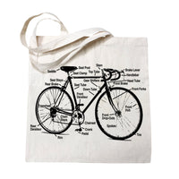 Bike Diagram Tote Bag