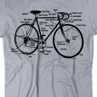 Vintage Racing Bike Diagram Unisex T-Shirt