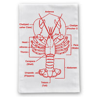 Lobster Diagram Kitchen Towel
